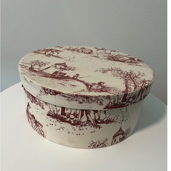 Vintage Martha Barclay Handsewn Reproduction Nesting Bandboxes set 3; S,M,L Pink - Picture 16 of 17